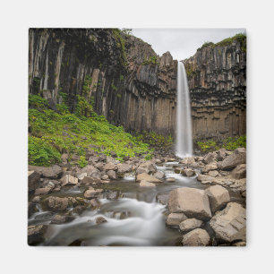 Vattenfall Svartifoss Waterfall, södra Islandet Magnet