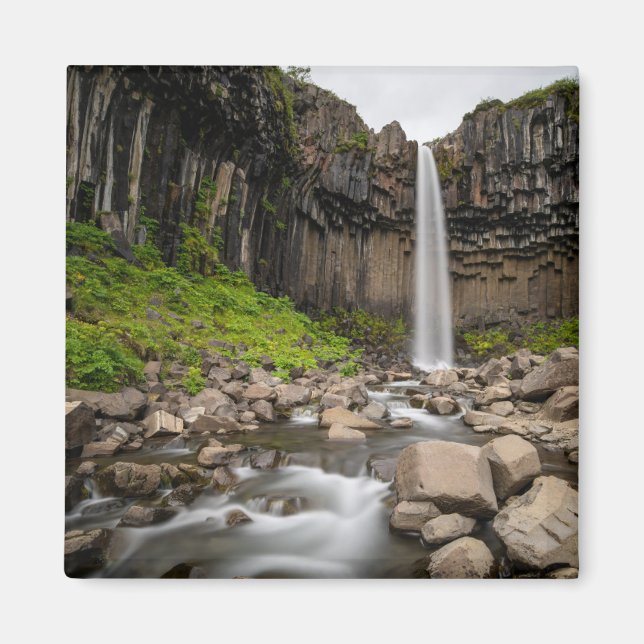 Vattenfall | Svartifoss Waterfall, södra Islandet Magnet (Framsidan)