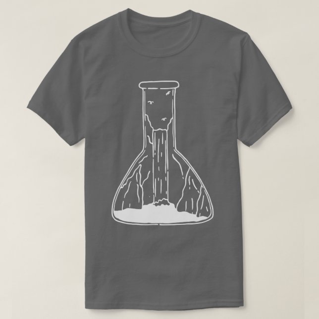 Vattenfall Test Tube Science Lineart Premium T Shirt (Design framsida)