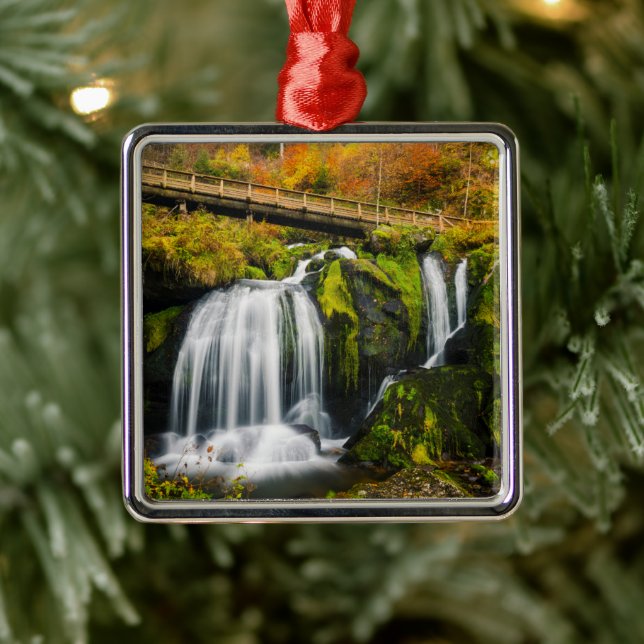 Vattenfall | Triberg-vattenfall, Tysklanda Julgransprydnad Metall (Träd)