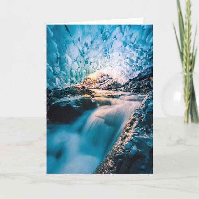 Vattenfall | Vatnajokull Glacier, Östra Island Kort (Framsida)