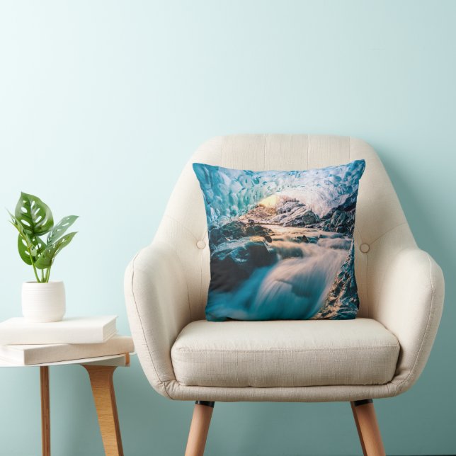 Vattenfall | Vatnajokull Glacier, Östra Island Kudde (Stol)