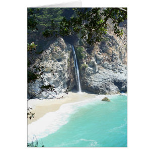 Vattenfall vid Big Sur Hälsningskort