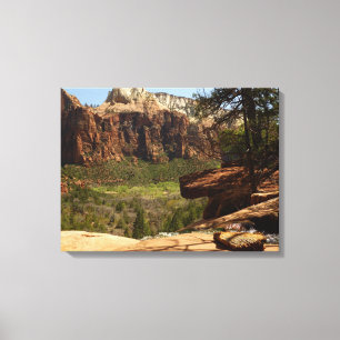 Vattenfall vid Emerald Pools i Zion National Park Canvastryck
