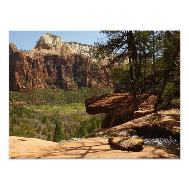 Vattenfall vid Emerald Pools i Zion National Park Fototryck (Framsidan)