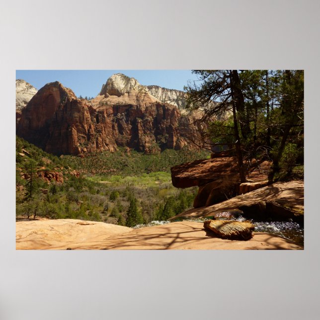 Vattenfall vid Emerald Pools i Zion National Park Poster (Framsidan)