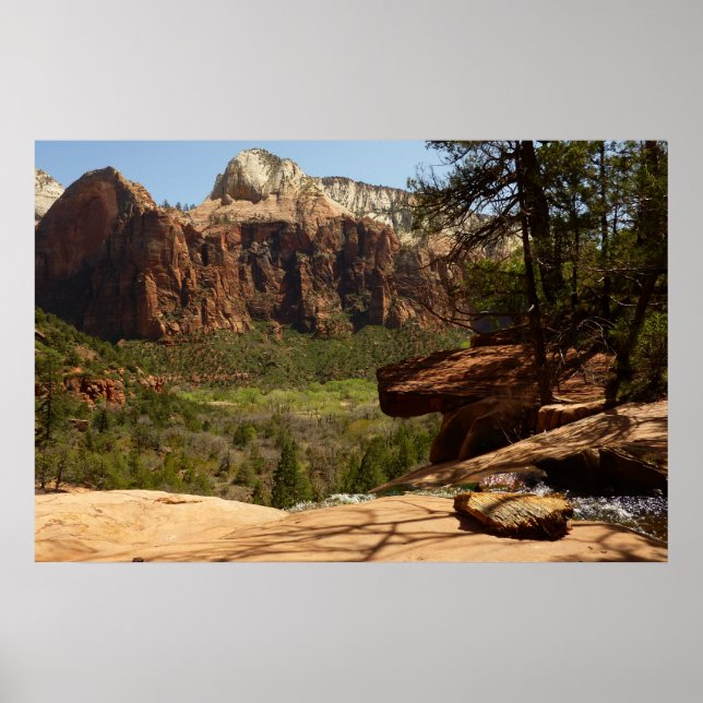 Vattenfall vid Emerald Pools i Zion National Park Poster (Framsidan)