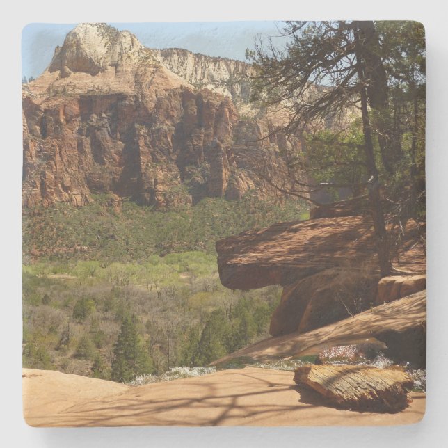 Vattenfall vid Emerald Pools i Zion National Park Stenunderlägg (Framsidan)