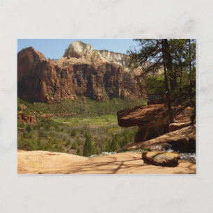 Vattenfall vid Emerald Pools i Zion National Park Vykort