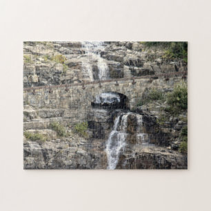 Vattenfall vid Glacier National Park Pussel
