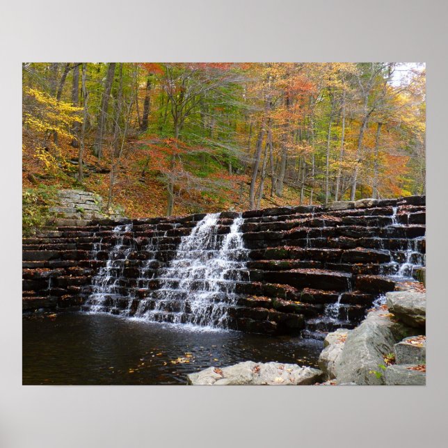 Vattenfall vid Laurel Hill State Park I Poster (Framsidan)