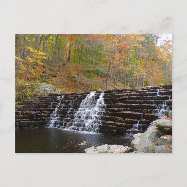 Vattenfall vid Laurel Hill State Park I Vykort (Framsida)