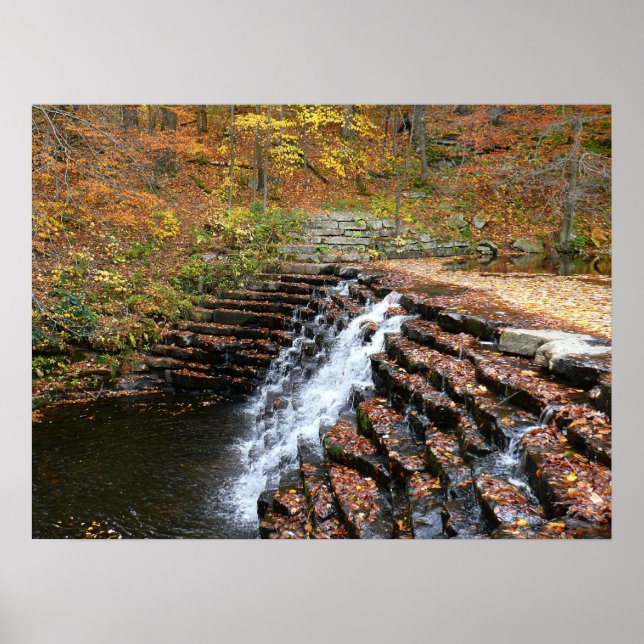 Vattenfall vid Laurel Hill State Park II Poster (Framsidan)