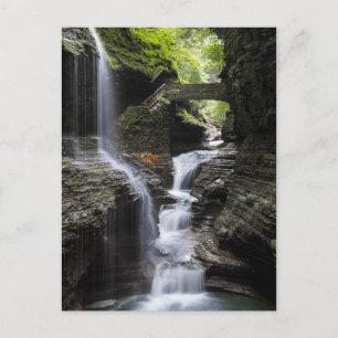 Vattenfall vid Watkins Glen, NY Vykort