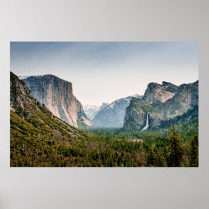 Vattenfall Yosemite Valley nationalpark Poster
