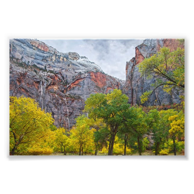 Vattenfall, Zion National Park, Utah Fototryck (Framsidan)