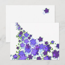 Vattenfallande blommor vykortsmall vykort