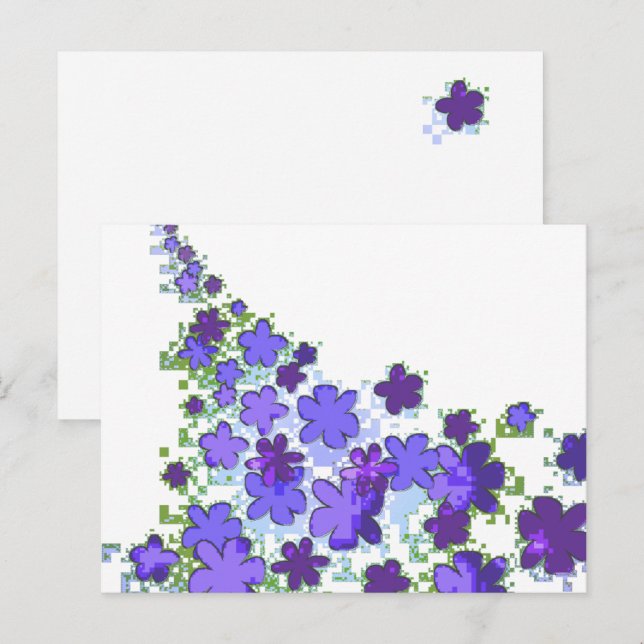 Vattenfallande blommor vykortsmall vykort (Fram/baksida)