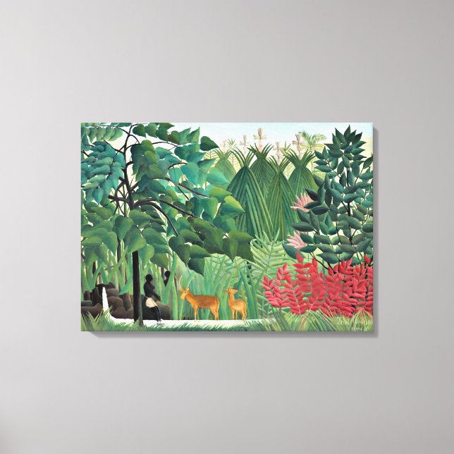 Vattenfallet av Henri Rousseau Canvastryck (Framsida)
