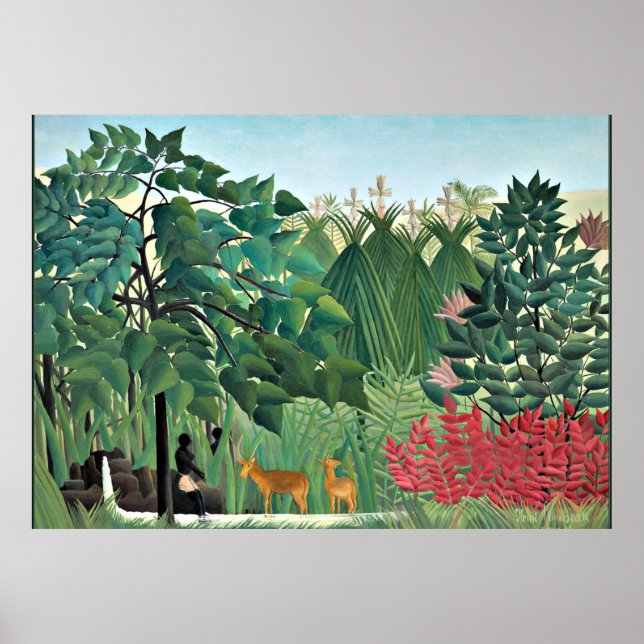 Vattenfallet av Henri Rousseau Poster (Framsidan)