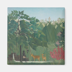 Vattenfallet av Henri Rousseau, Vintage Fine Art Magnet
