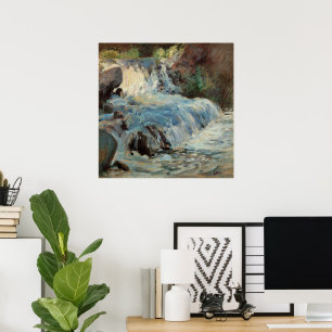 Vattenfallet av Twachtman, Vintage Impressionism Poster