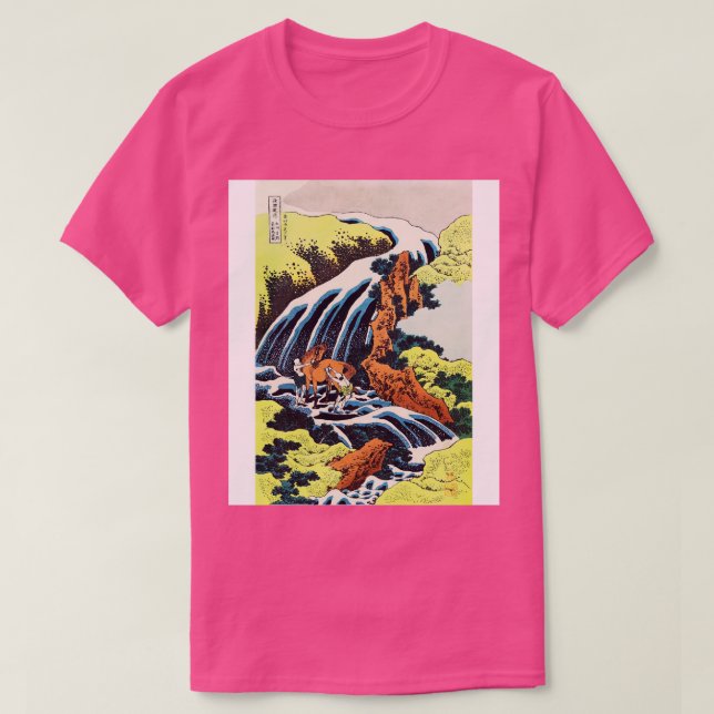 Vattenfallet där Yoshitsune Tvättat sina hästar me T Shirt (Design framsida)