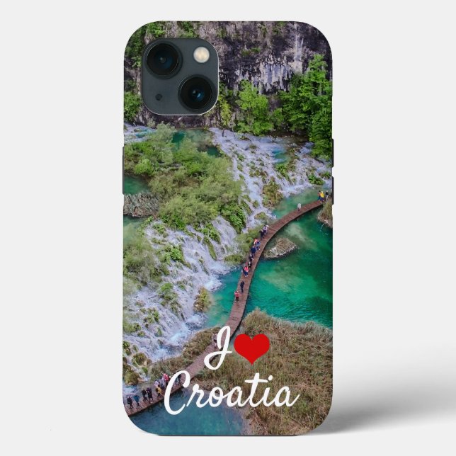 Vattenfallskrascade i parken Plitvice sjöar (Baksida)