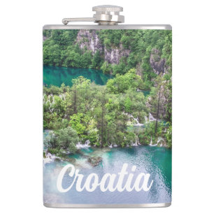 Vattenfallskrascade i Plitvice Sjöar Park i Kroati Fickplunta