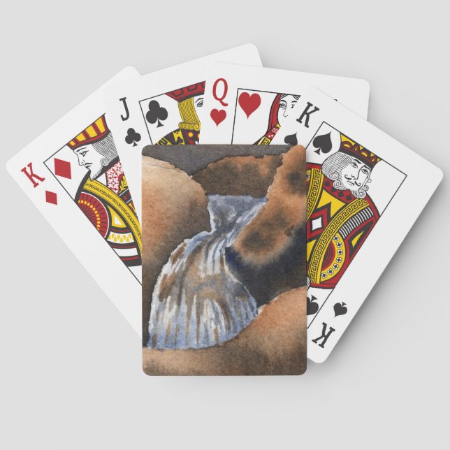 Vattenfallslandskap i små bergsfloder casinokort (Baksidan)