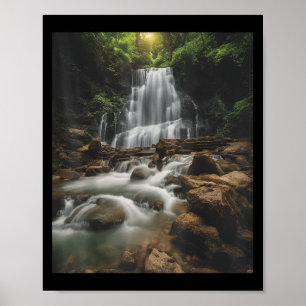 Vattenfallsstil liv_ Pastellfall och naturens samt Poster