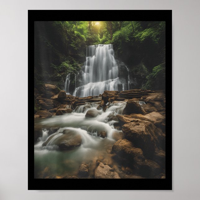 Vattenfallsstil liv_ Pastellfall och naturens samt Poster (Framsidan)
