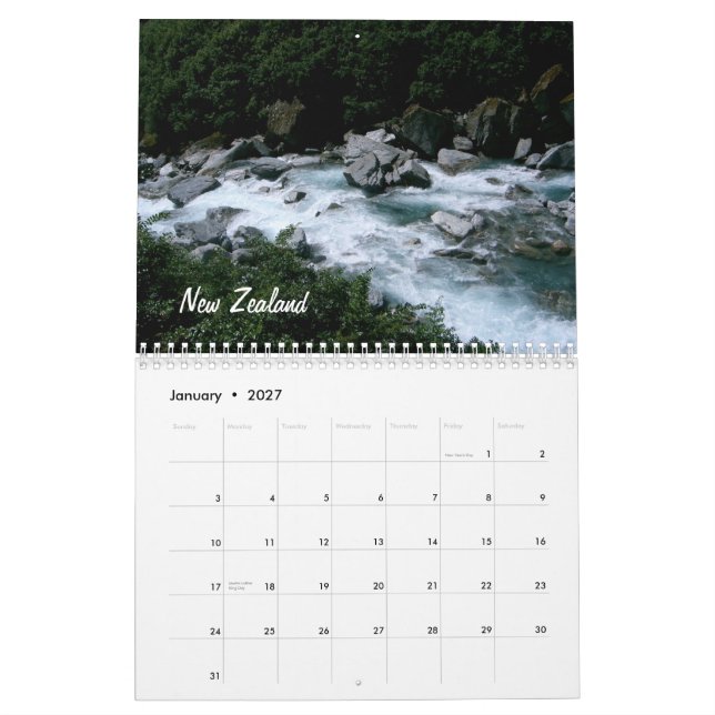Vattenfallvärld runt, 2011 kalender (Jan 2027)