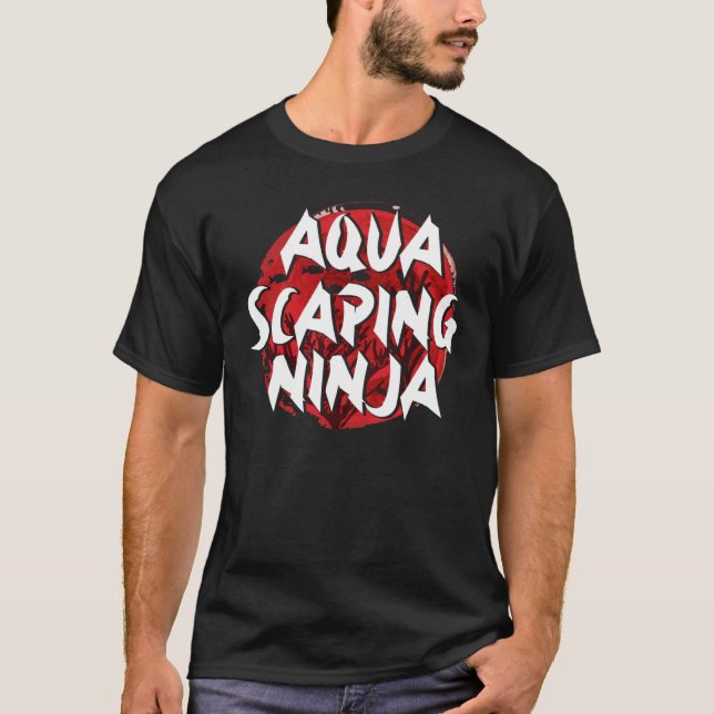 Vattenfångare Ninja Aquarium Tank Fiske T Shirt (Framsida)