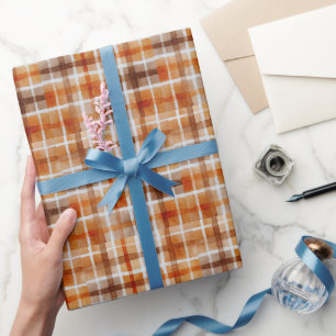 Vattenfärg1 Rutigt För Höstaffärspackaging Presentpapper