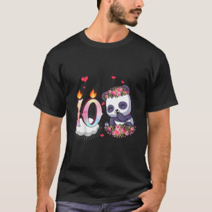 Vattenfärg 10:e 10-panda t shirt