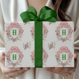 Vattenfärg 12 juldagar Monogram topp Presentpapper
