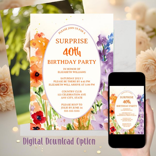 Vattenfärg 40:e foto-Anpassningsbarna Surprise Bir Julkort (Skapare uppladdad)