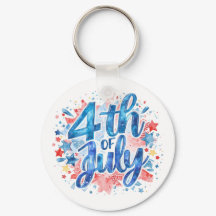 Vattenfärg 4 juli Patriotisk