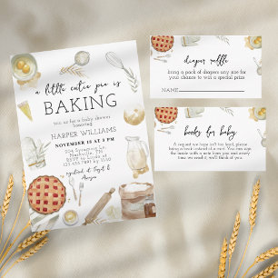 Vattenfärg A Cutie Paj är en babystövel Inbjudningar