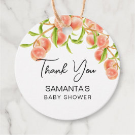 Vattenfärg A Söt, liten persika Tack Gåvor Etiketter