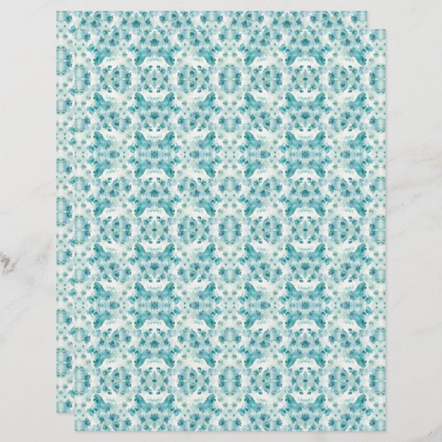 Vattenfärg Abstrakt 33 Scrapbookpapper (Fram/baksida)