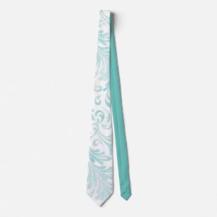 Vattenfärg Acanthus Löv Aqua Blue Grönt Slips