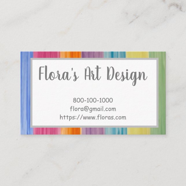 VATTENFÄRG, Affärskort Visitkort (Framsida)