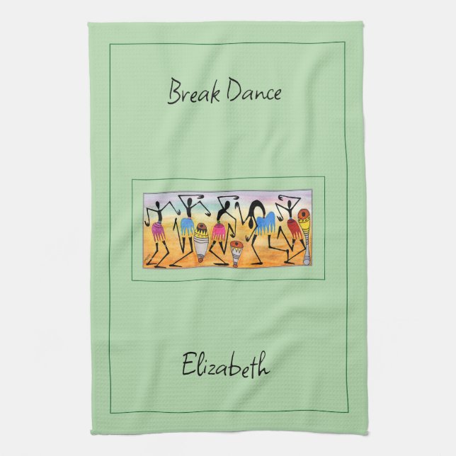 Vattenfärg, Afrcan Art Fantastisk Heart Warming Da Kökshandduk (Vertikal)