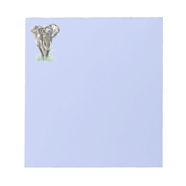 Vattenfärg African Elephant Animal Nature Art Anteckningsblock (Framsida)