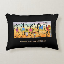 Vattenfärg, afrikansk hjärtstillestånd prydnadskudde