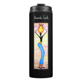 Vattenfärg, afrikansk konst, Elegant Woman