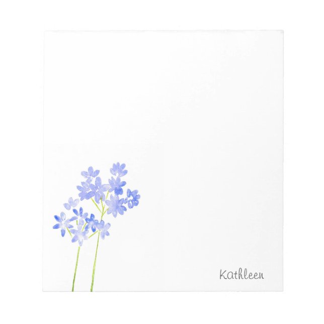 Vattenfärg Agapanthus Anteckningsblock (Framsida)