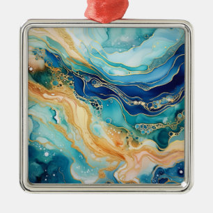 Vattenfärg Agate jul Ornament
